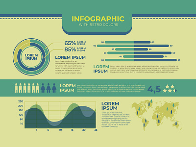 Infographic with retro colors design free vector freepik global warming globalwarming illustration infographic ui ux vector