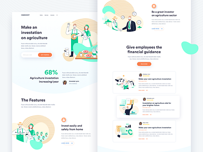 Agriculture Investment Landing page using Agridaya Illustrations agriculture design header illustration illustrator investment landing landingpage ui