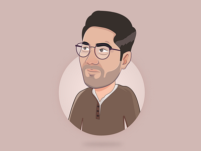 Face illustration bearded character design dribbble face illustration graphic graphic design graphicdesign illustration indian man portrait vector