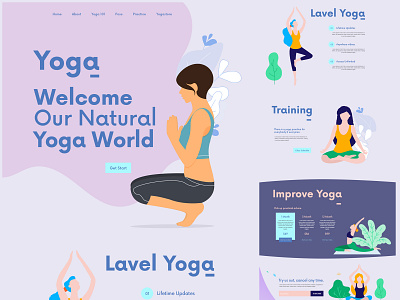 Yoga agency agency branding agency landing page agency website branding creative design health illustration interaction landingpage people templates ui website yoga