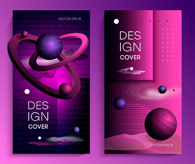 Abstract vector illustration of space abstract astronomy brochure brochure design comet future galaxy gradient illustration planets poster poster design psychedelic science space vector