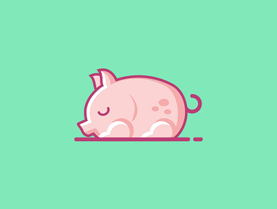 PIG adobe illustrator branding cartoon character coreldraw cute design flatdesign hog illustration logo pig porg vector