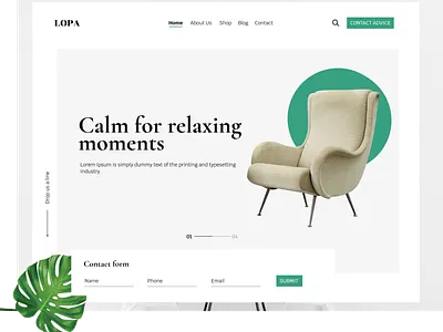 Landing page LOPA branding design illustration minimal web website