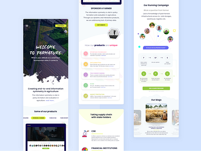 MWeb Design - Farmature app blue colors design mobile ui mweb typography ui ui ux design ux