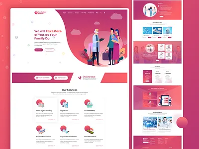 Medical Landing Web Template medical app medical design uidesign web template