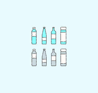 Simple Bottle - Simple Icons Illustration bottle branding design drink flat icon icons illustration light line lineart logo logodesign milk minimalist simple sport ui vector water