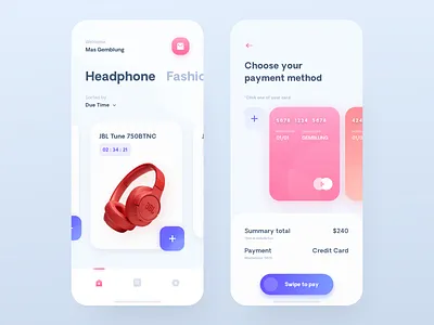 Shopping App app clean design ecommerce ios mobile mobileapp payment ui user experience user interface ux