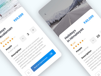 Travel UI design holidays travel ui ux ui design