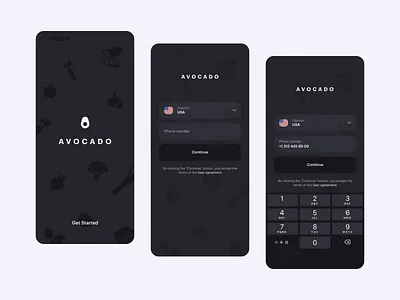Recipes app authorization dark theme dark ui get started keyboard login logout recipe recipe app recipe book recipe card recipes