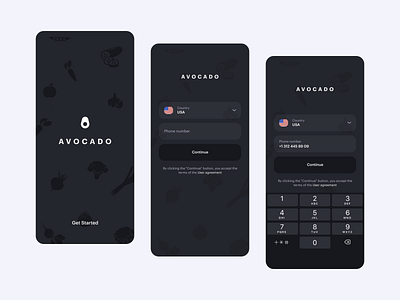 Recipes app authorization dark theme dark ui get started keyboard login logout recipe recipe app recipe book recipe card recipes