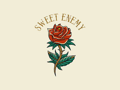 SWEET ENEMY art design enemy icon illustration logo roses sweet vector