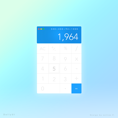 Daily UI 004 : Calculator #DailyUI blue calculator dailyui design ui uidesign