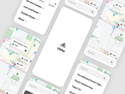 Ubike bicycle bike branding design map rental taiwan ubike ui ux youbike