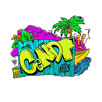 Cendt On The Beach design illustration