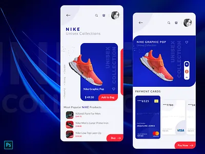 Nike Smart Shoes App Concept app app design apple application branding design gradient nike nike air nike air max nike running shoes shoes app ui