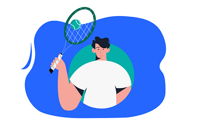 man tennis animation design flat holiday illustration people tennis vector web