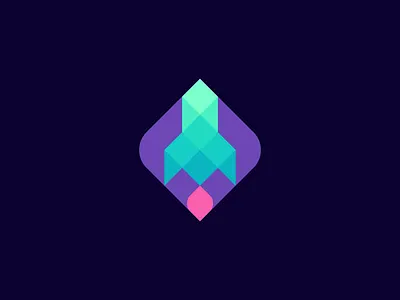 GreenCosmic ai app application branding consultacy conversion finance geometric green identity launch poly polygon rocket rocket logo rockets roi space