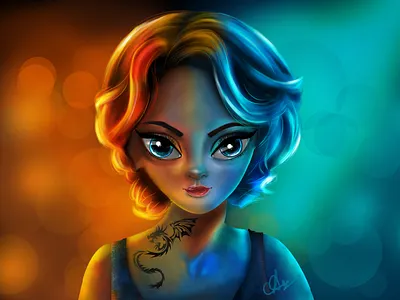 Digital painting of a fantasy character chandrani das chandrani das art chandrani das art digital illustration digital painting digitalart drawing graphic design illustration portait