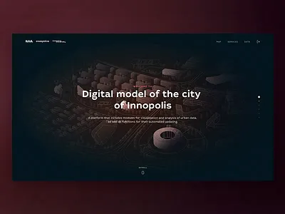 Digital model of the city of Innopolis animation city design illustration innopolis map smart city ui urban planning