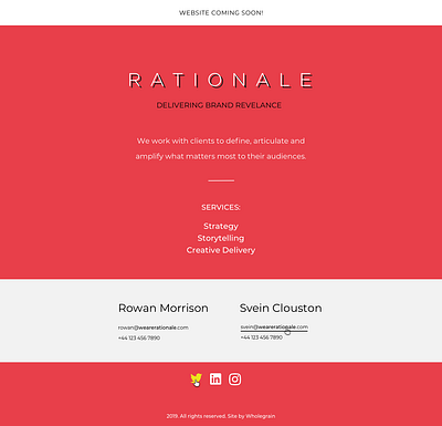 Coming soon - We are rationale bold bold colors coming soon coming soon page landing page landing page concept landing page design