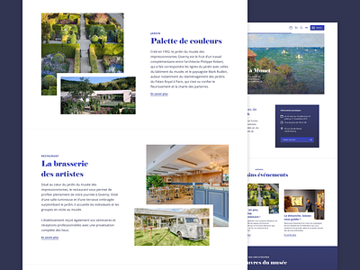 Impressionist museum home - UX/UI Design art direction france freelance impressionism impressionist lyon museum ui ui design uiux ux ux design webdesign