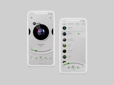 Neumorphic Music Player app design neumorphic neumorphism skeumorphic skeumorphism ui uidesign uiux ux uxdesign web