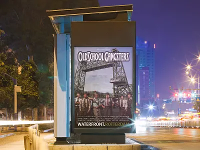 Oldschool Gangsters poster campaign city gangster gangsters illustrator nightlife oldschool photoedit photoshop poster poster a day poster art poster design posters retro rotterdam