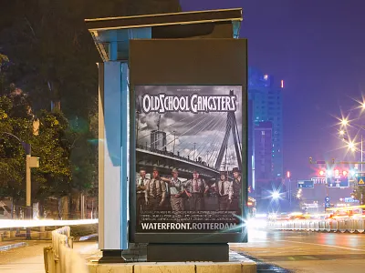 Oldschool Gangsters poster campaign event branding event flyer eventposter events gangster nightlife oldschool photoedit photoshop poster posterart retro rotterdam