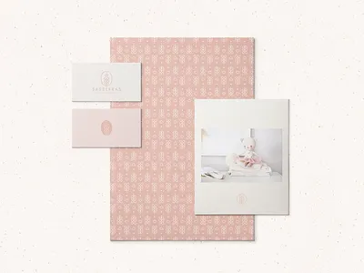 Sassefras baby brand branding children cute elegant feminine girls logo minimal pink toys