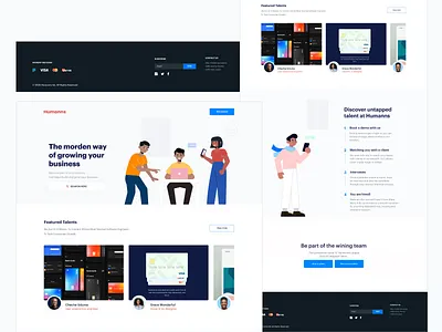Demo landing page dailyui design homepage homepagedesign illustration landingpage talent ui vector website