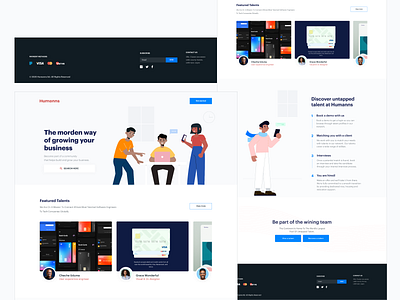 Demo landing page dailyui design homepage homepagedesign illustration landingpage talent ui vector website