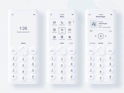 Mobile Soft UI 2020 application dashboard latest design minimal mobile neomorphism skeumorphism trend ui ux