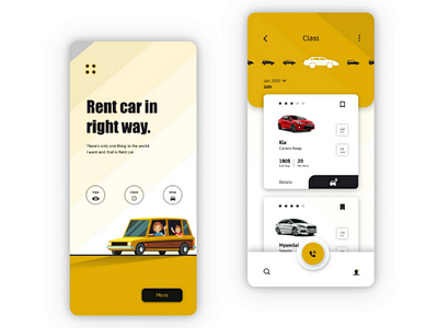 Rent Car App @uxui @webdesign @prototyping