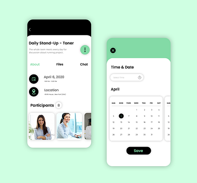 Meeting schedule app app app design illustration mobile ui photoshop ui