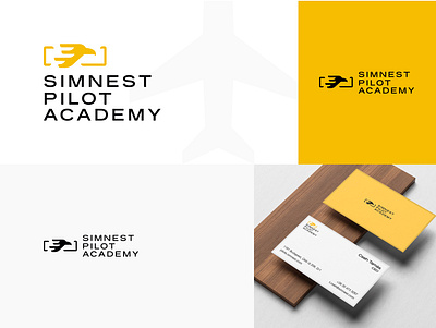 Simnest Pilot Academy Branding brand brand identity branding business card flat logo logotype sketchapp