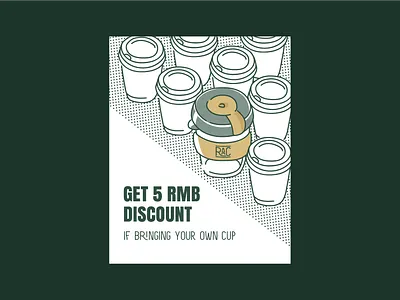 Reusable Cup coffee cup coffee cups ecofriendly zero waste poster zerowaste
