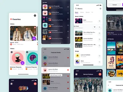 Airtime - Media Picker clean design interface ios media mobile music significa ui ux video white