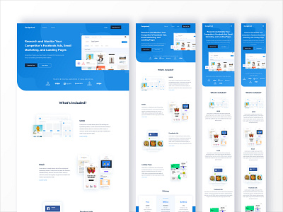 Responsive branding design gradient landing page mobile responsive responsive web design tablet ui ux