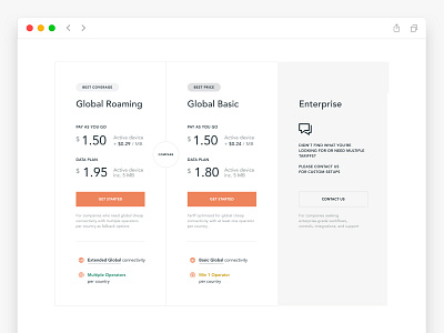 Pricing table - IoT Tariffs (SaaS Web App) analytics app design dashboard fintech interface iot pricing pricing plan pricing table prototype saas software user experience designer ux web app web design