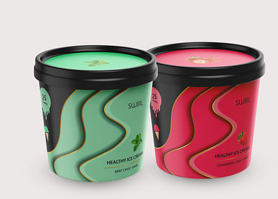 Ice cream packaging design branding design icecream label labels packagedesign packaging packaging mockup product product design