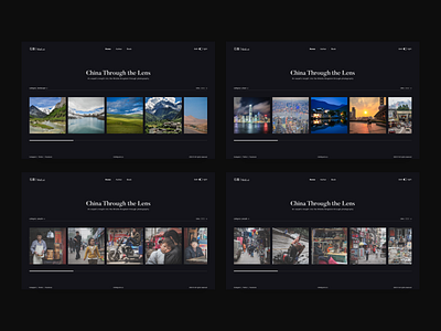 Photographer portfolio page concept - dark version design landing page landingpage ui user experience user interface ux web design webdesign website
