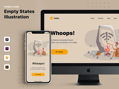 Error State Illustration Pack abstract app application background character concept default image display empty state error 404 flat graphic icon illustration infographic interface internet isometric