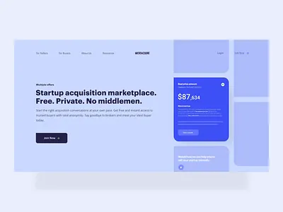 MicroAcquire - Helping Startups Find Buyers fintech investing platform saas website