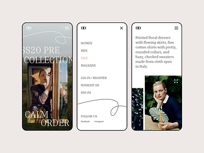 Lookbook, New Collection, Mobile adobe xd clean concept ecommerce fashion graphic design interface mobile photography typography ui ux website