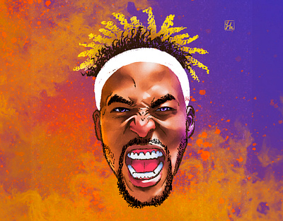 Dwight Howard, Los Angeles Lakers art artwork branding dwight howard illustration illustrator sport 插畫