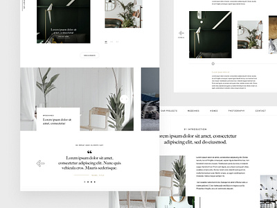 Interiors Web Template clean creative market grids interiors minimal simple stylist template typography