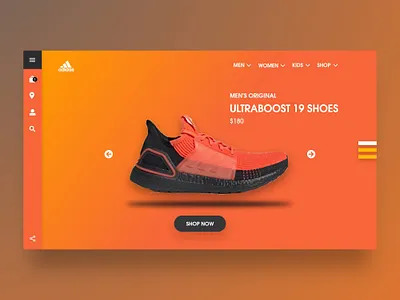 Adidas Website UI Design app branding ui web site web ui web ui design webdesign website website concept website design