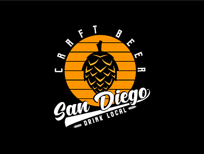 San Diego craft beers t-shirt alcohol ale beer blonde brewing city craft beer drink drink local hops illustration india pale ale ipa lager san diego stout t shirt design