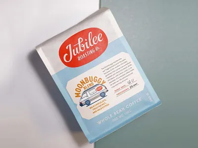 Jubilee Roasting Co. branding coffee coffee bag coffee shop illustraion lettering packaging photoshop print typography vw bus vw van