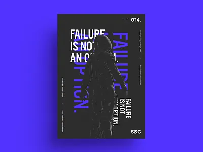 Show&Go2020™ 014 | Failure Is Not An Option astronaut color illustration photoshop poster scifi space type typography